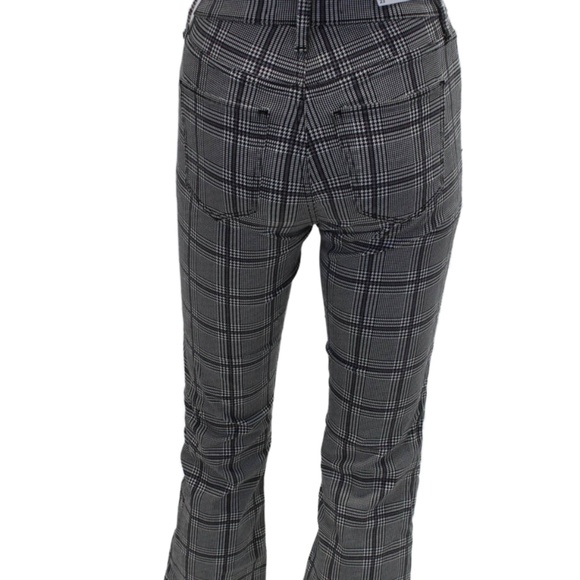 Joe’s Women’s Callie High Rise Cropped Bootcut Plaid Pants — Gray - Picture 4 of 6